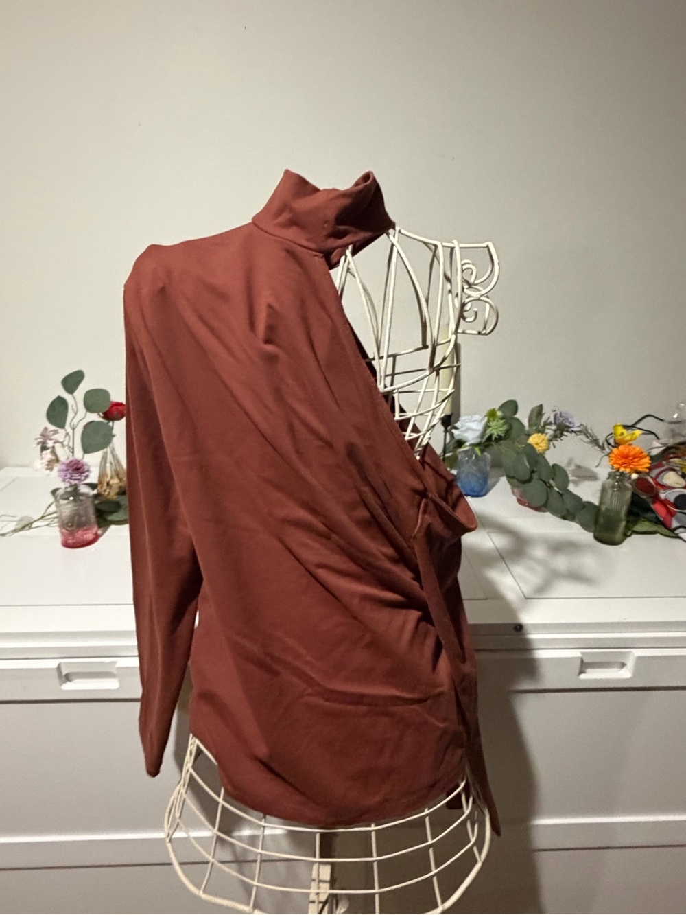 Abercrombie & Fitch Rust Brown Long Sleeve Top - Picture 6 of 7